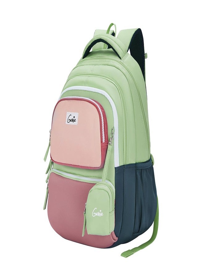 جيني حقيبة ظهر مدرسية جيني رازيل للبنات | 17 بوصة - 27 لترًا بثلاثة أقسام، خفيفة الوزن مع أكتاف مبطنة | مثالية للكتب، زجاجات المياه، الأدوات المكتبية، علبة الغداء، والأغراض الأساسية - أخضر - Image 4